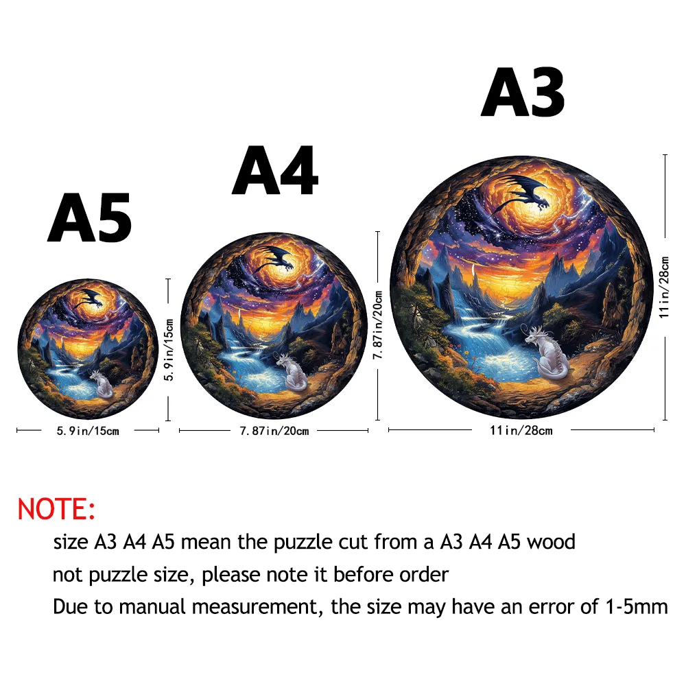 Original Wooden Jigsaw Puzzles - Chameleon, Beautiful Gift Package, Unique Shape Best Gift for Adults and Kids