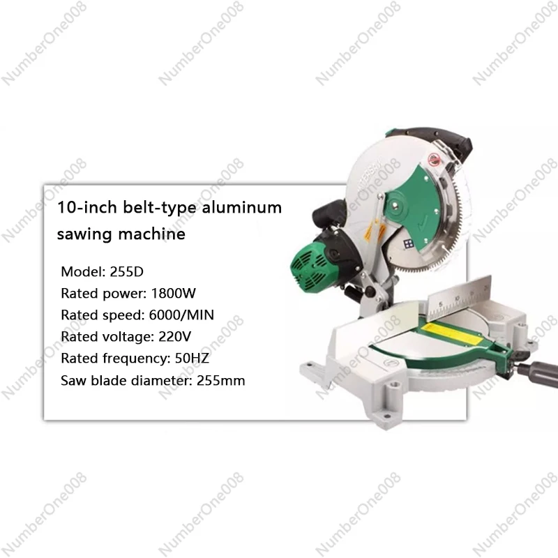 Bevel Range Large Table Compound Miter Saw 10-Inch Single Bevel Motor Miter Angle Range