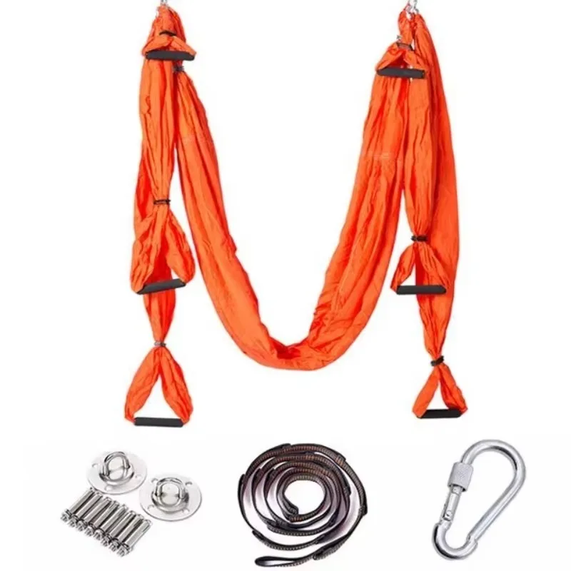 Aerial Yoga Swing Set Anti Gravity Ceiling Hanging Sling Hammock Home Gym Fitness Training Equipment