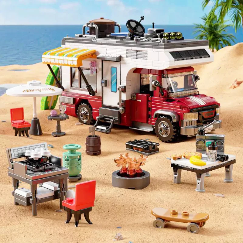 

Серия Ideas City Camping Van Строительные блоки Технический кемпинг Автомобиль Модель автомобиля Кирпичи Игрушки для детей Подарок на день рождения MOC