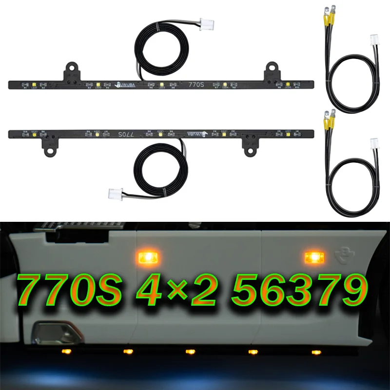 

RC Truck 770S 4×2 LED Side Skirt Light Board Lamp Bar for 1/14 Tamiya SCANIA 770S 4×2 56379 Car Accessories