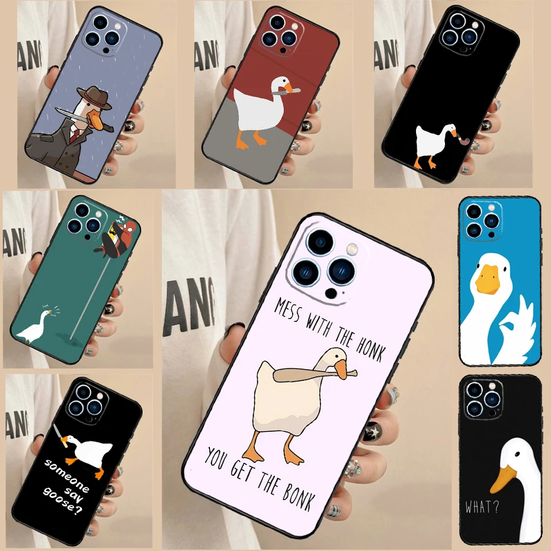 كارتون لطيف أوزة ل Xiaomi Redmi ملاحظة 14 13 برو 9 10 11 12 برو 11S 12S جراب هاتف ل Redmi 13C 12C 10C 14C