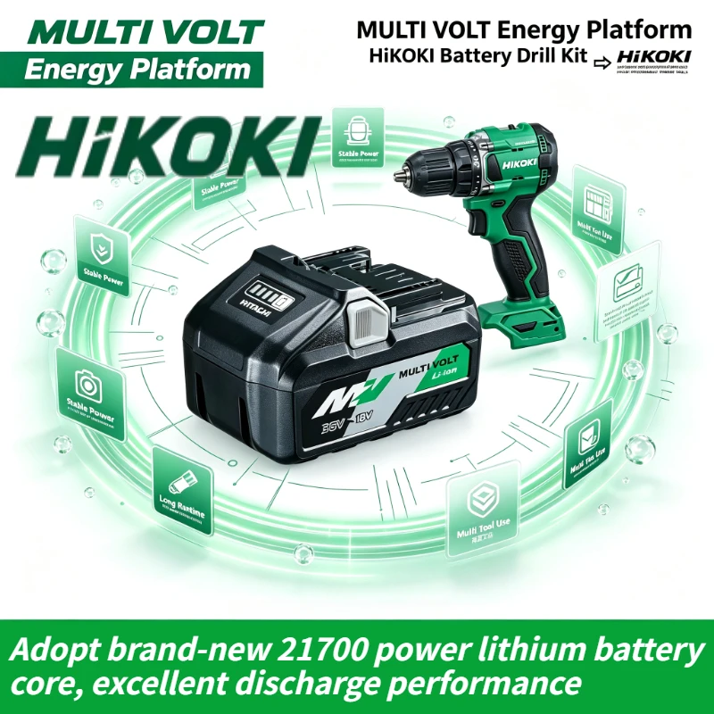 Original HiKOKI 8.0Ah Lithium Battery,Slide Rail Accuracy,plug and Play,fit BSL36A18 BSL36B18,for Hitachi Cordless Power Tools