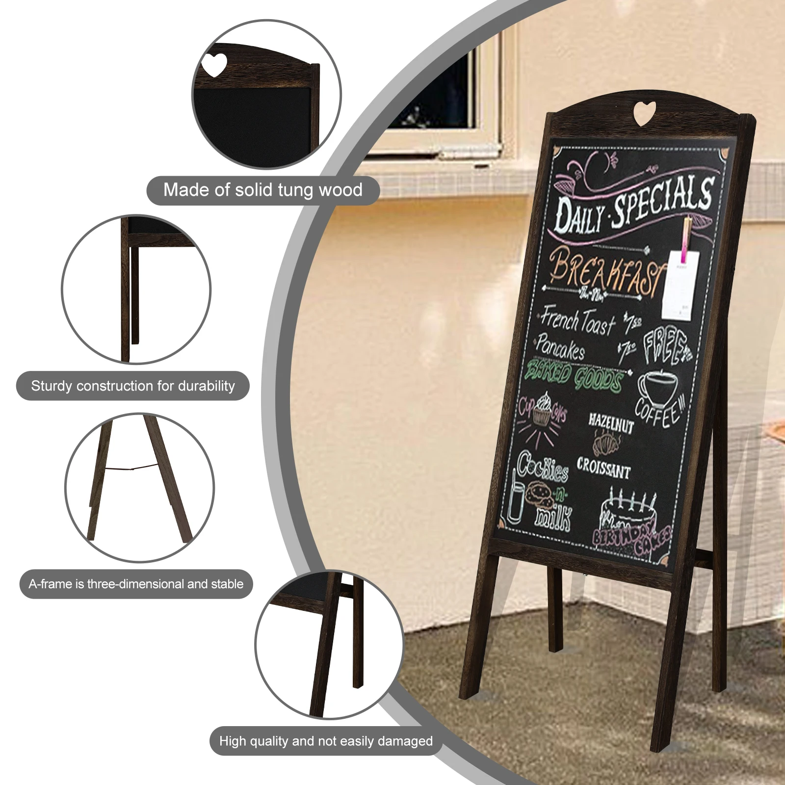 Tablica kredowa, tablica kredowa na stojaku, tablica kredowa typu sandwich, tablice kredowe na zewnątrz, tablica kredowa z menu do restauracji