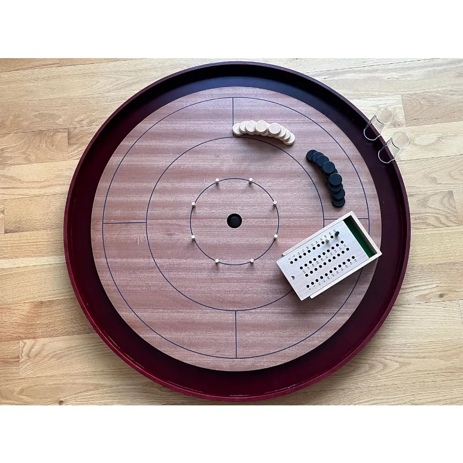 

Crokinole Board Tournament Size 30.5 Hardwood Beech Veneer with MDF Base Official World Crokinole Championship Specs Family Str