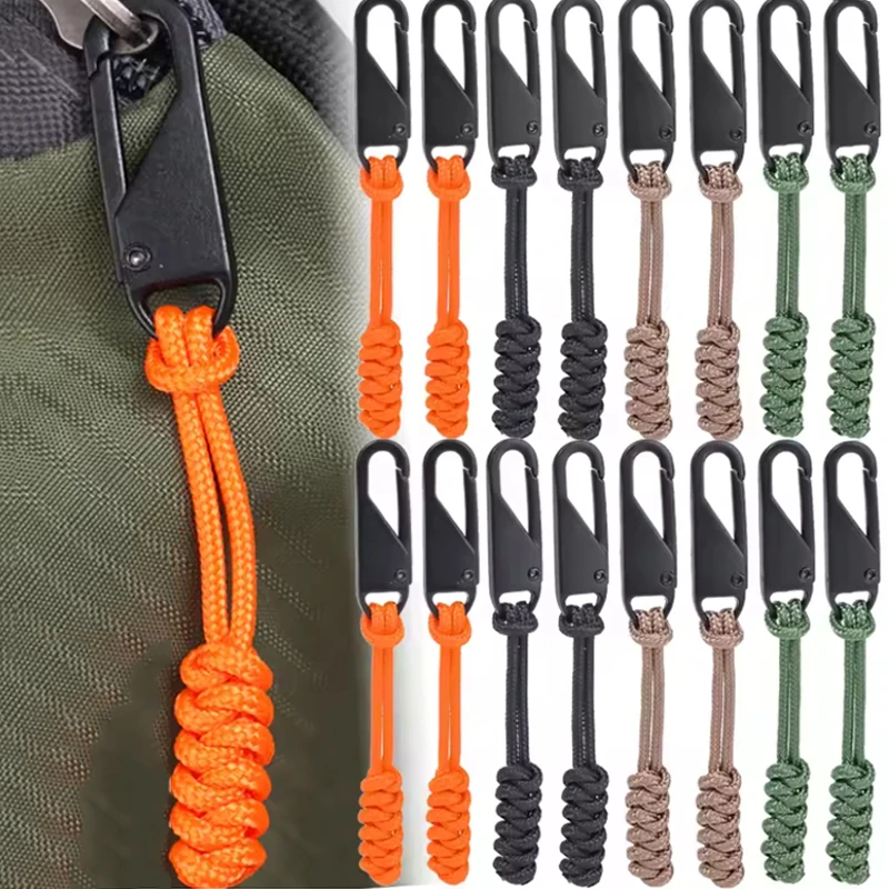 3/5 Stück Tragbare Outdoor-Taschenreißverschlusszieher, Metall-Reißverschlussköpfe, Bunte Abnehmbare Gewebte Reißverschlusszieher, DIY-Nähzubehör