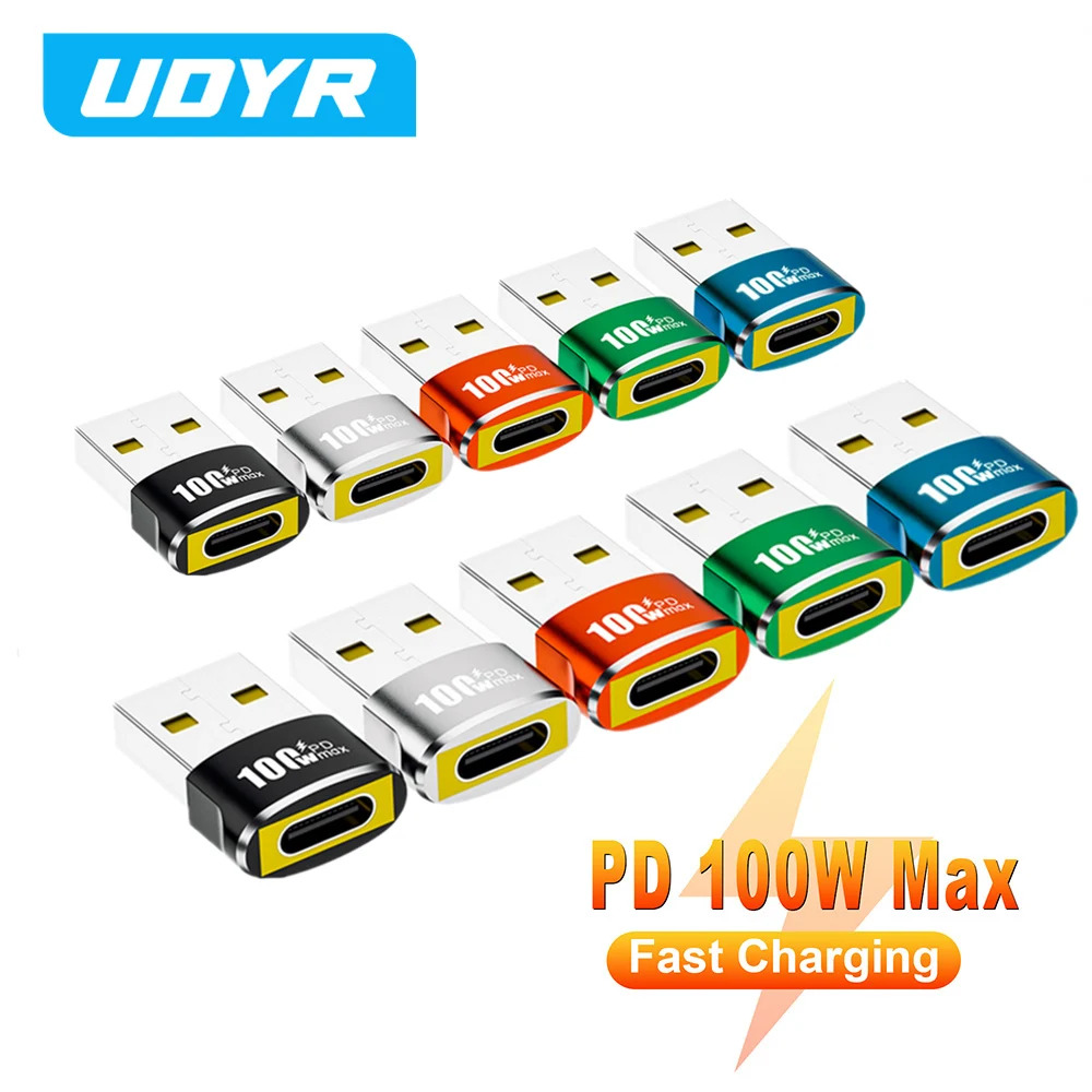 PD100W USB 3.0 To Type C OTG Adapter TypeC Female to USB Male Converter Fast Charging Data Transfer For Macbook Xiaomi Samsung