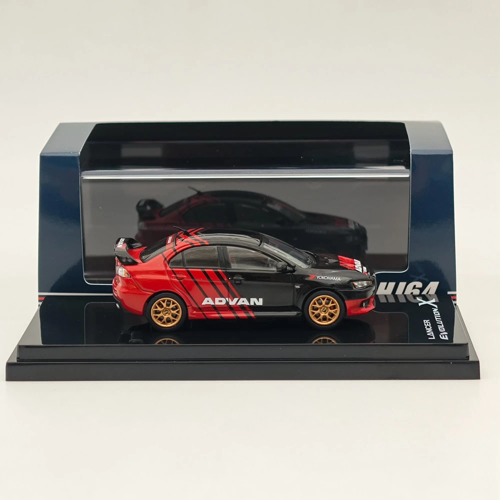 Hobby Japan 1:64 Lancer Evolution X Yokohama Advan Color HJ644053AV Diecast Model Car Limited Collection