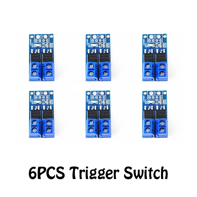 MOS Tube Field Effect Switch Drive Module, placa de controle eletrônico ajustável, alta potência, PWM, frete grátis, 1Pc, 6Pcs