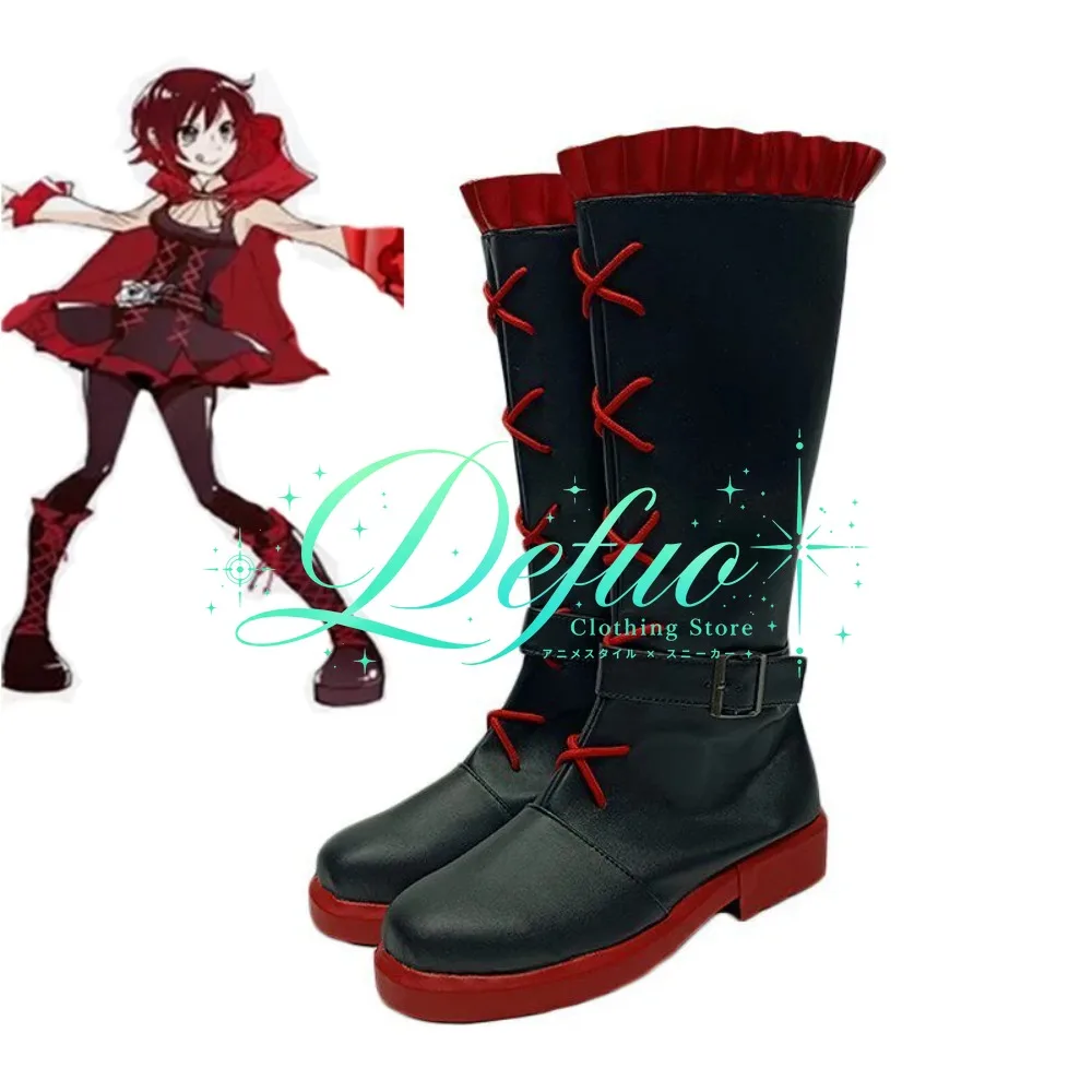 Ruby Rose Cosplay Shoes Boots Custom Footwear for Halloween Events, Convention Styling, Costume Performance and Photo Sessions