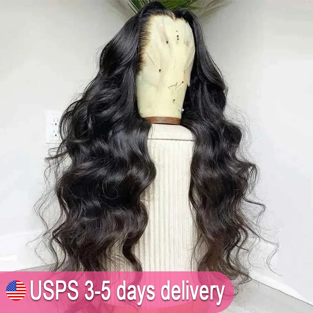 

Body Wave Wig 200% Density HD Transparent Lace Frontal Human Hair Wigs Remy Pre Plucked Bleached Knots Brazilian Wigs For Women