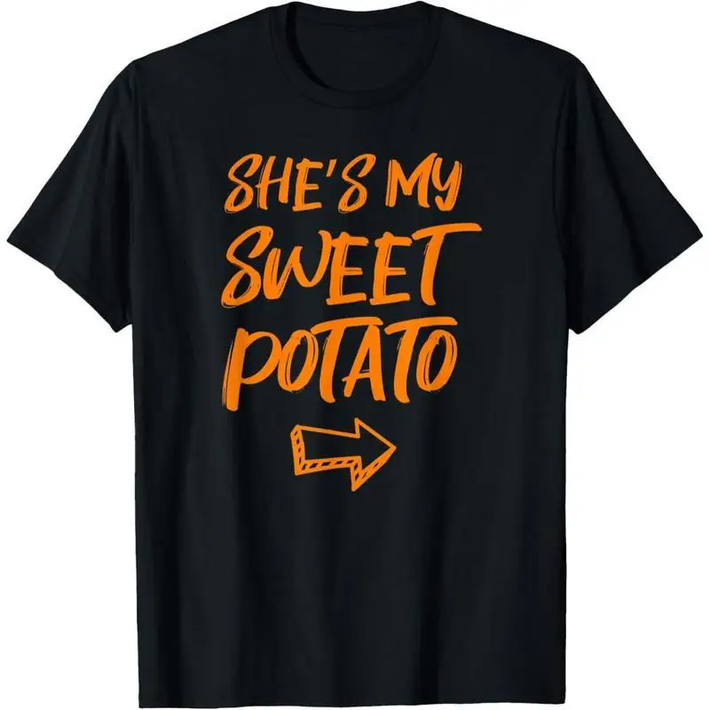 

Couples Matching T-Shirt He's My Sweet Potato I Yam Cute T-Shirt Funny Thanksgiving Shirt I Love My Partner T-Shirt