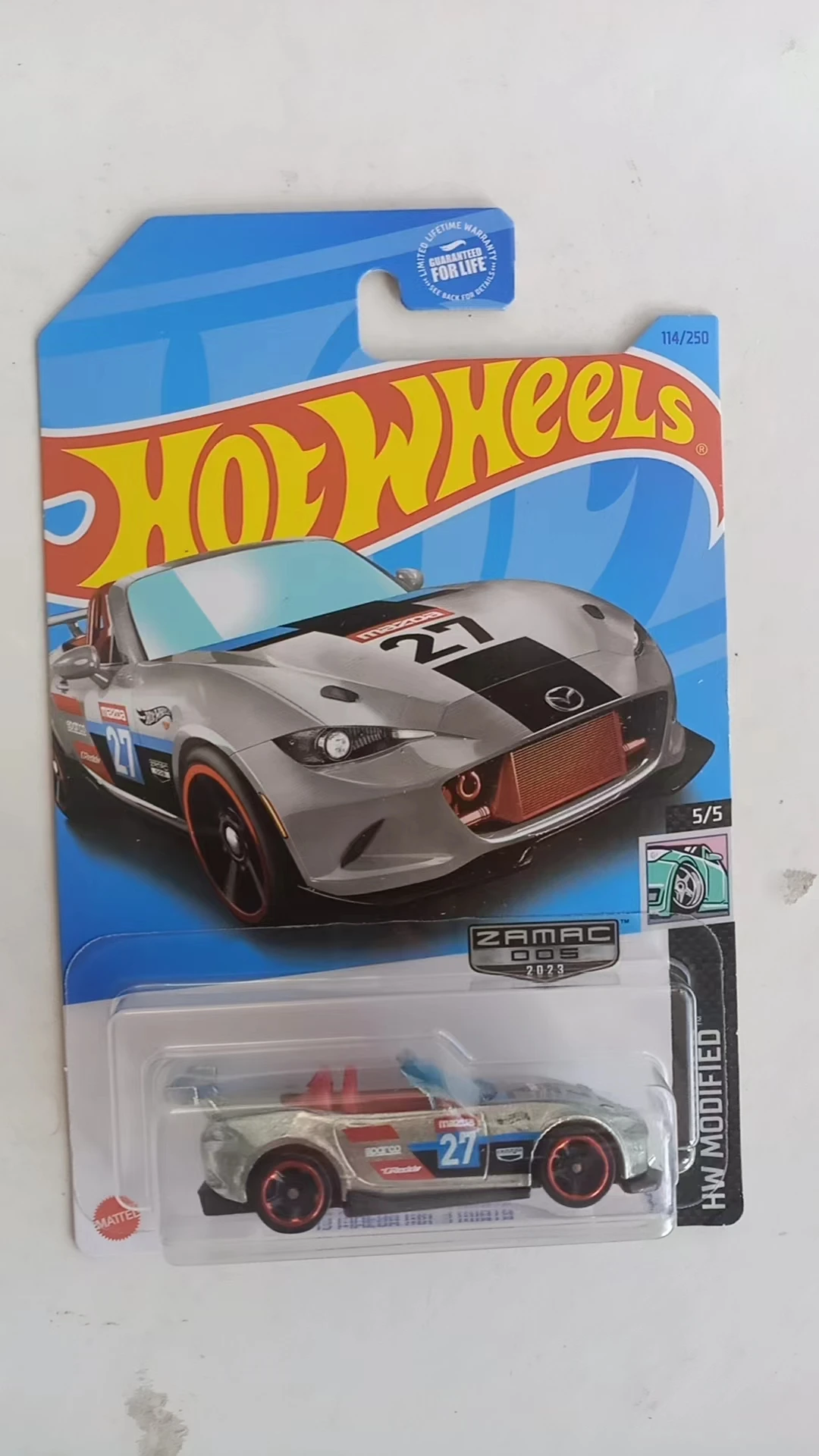 Hot Wheels Cars 2023 ZAMAC 15 MAZDA MX5 1/64 Metal Die-cast Model Collection Toy Vehicles