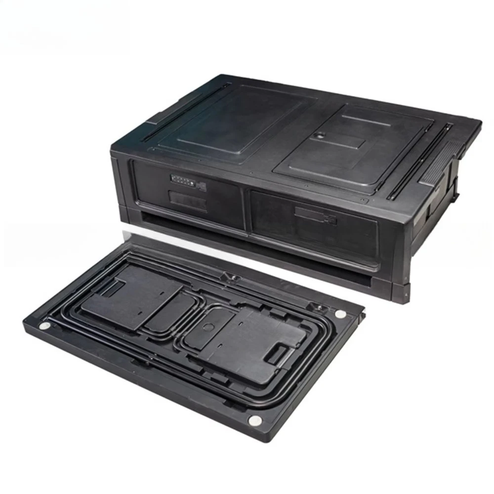 Trunk Storage Box With Foldable Table Seat Kit Interior Rear Trunk Drawer Container for Benz G Class W465 G63 G500 G550