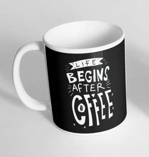 

Life begins after Coffee Printed Novelty Ceramic Cup Gift Tea Coffee Mug 6