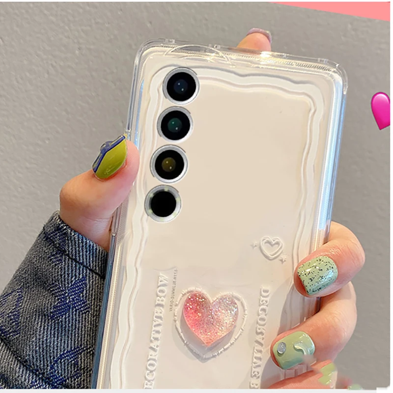 Crystal Stars Love 3d Heart Case For Samsung A13 a23 a14 a34 A54 A12 A52 A72 A32 A22 A42 A33 A53 A73 A51 A71 A31 A21S Back Cover