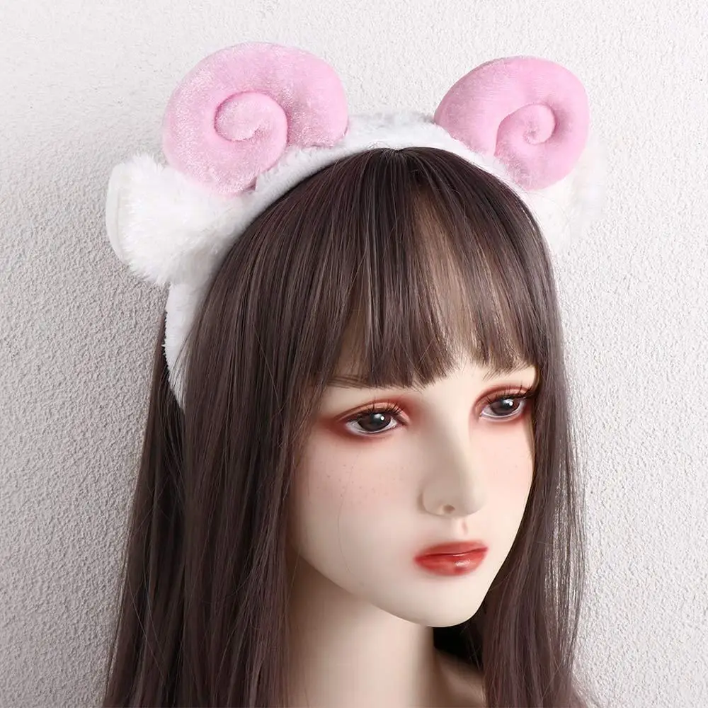 الفتيات الكرتون غسل الوجه الأغنام الأذن خروف عقال اكسسوارات الشعر طوق الشعر