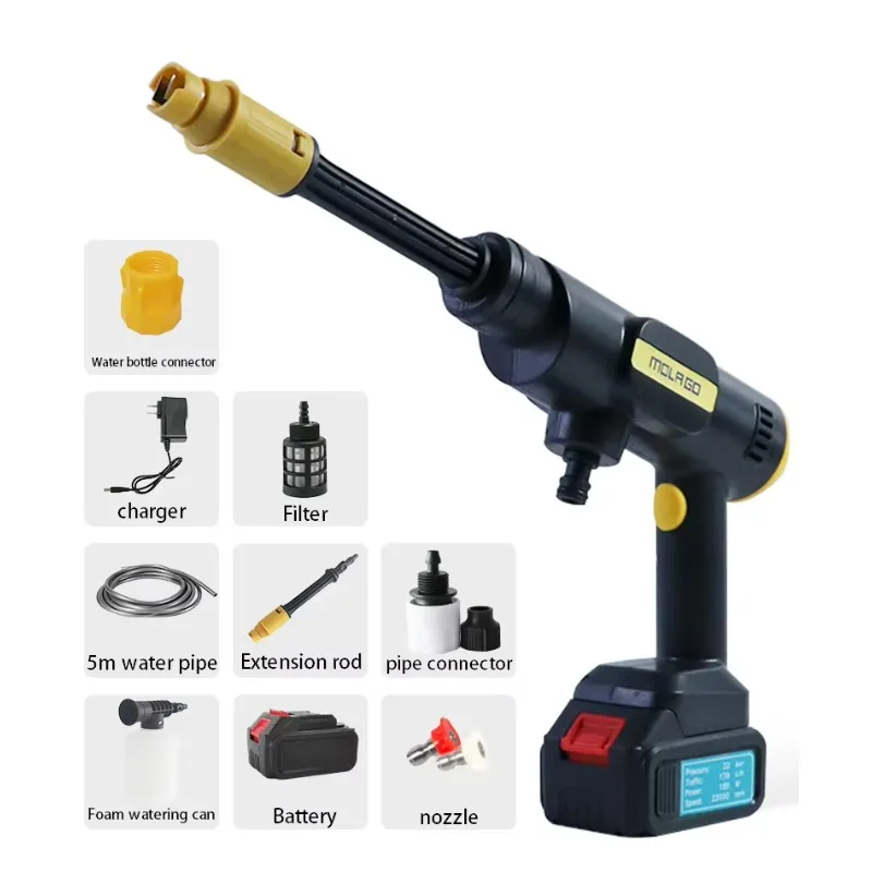 Hot Selling 48Vf Lithium Electricity Foaming Bike Water Spray Air Gun For Car Wash With Low Price Car Washer Gun
