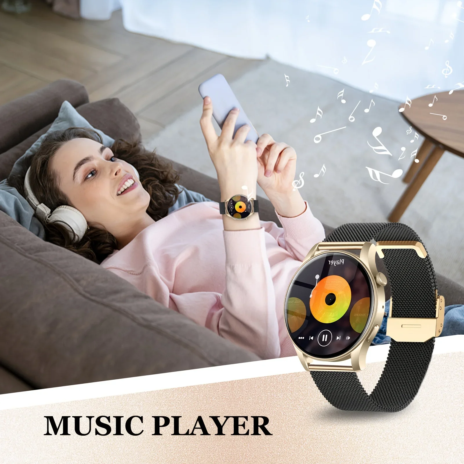 For Huawei WATCH 4 NFC Smart Watch 1.32-inch IP68 Heart Rate Monitoring Health Sports Bluetooth Call Women's Smartwatch