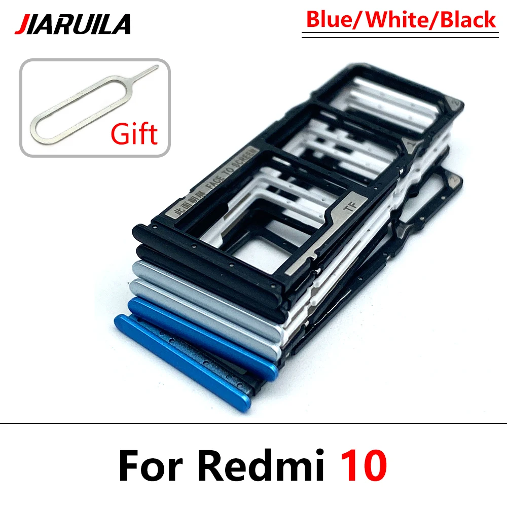 Sim Card Tray For Xiaomi Redmi Note 10 Note 10S Note 10 Pro 4G 5G SIM Card Adapter Dual Sim Card Holder Spare Parts