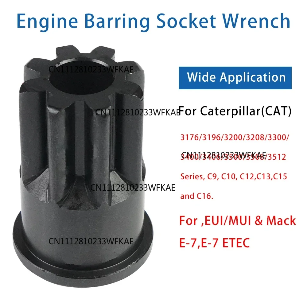 J-38587-A Engine Barring/Turning Socket Wrench Tool Fit for Caterpillar (CAT) EUI/MUI & Mack Engines, Replaces 9S9082 0508477