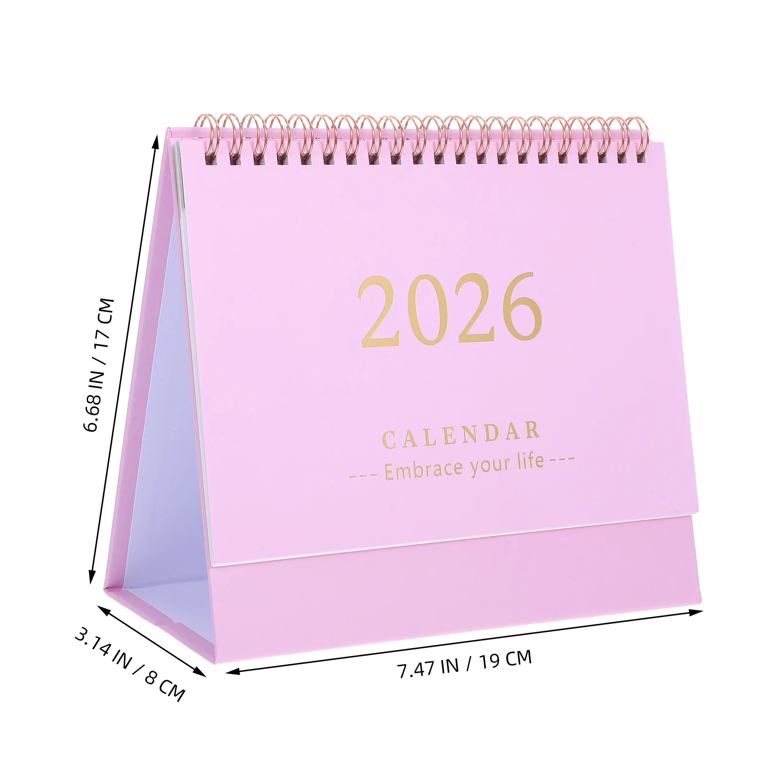 2026 Table Calendar Freestanding Desk Planner Minimalist Style for Daily Planning Office Home Organization Compact Green Non