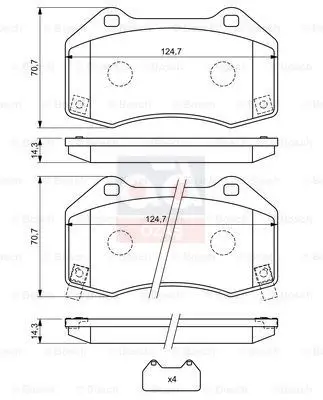 Store code: 986494718 for brake BALATA ON 15 CORS A.E (rim: 17)