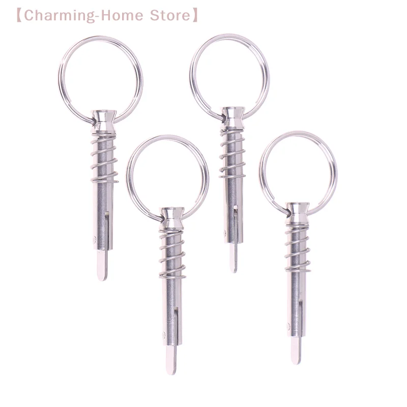 【M】4Pcs 316 Stainless Steel Yacht Quick Pin Automatic Locking Pin Safety Pin Tongue Lock Marine Boat Hardware Accessories