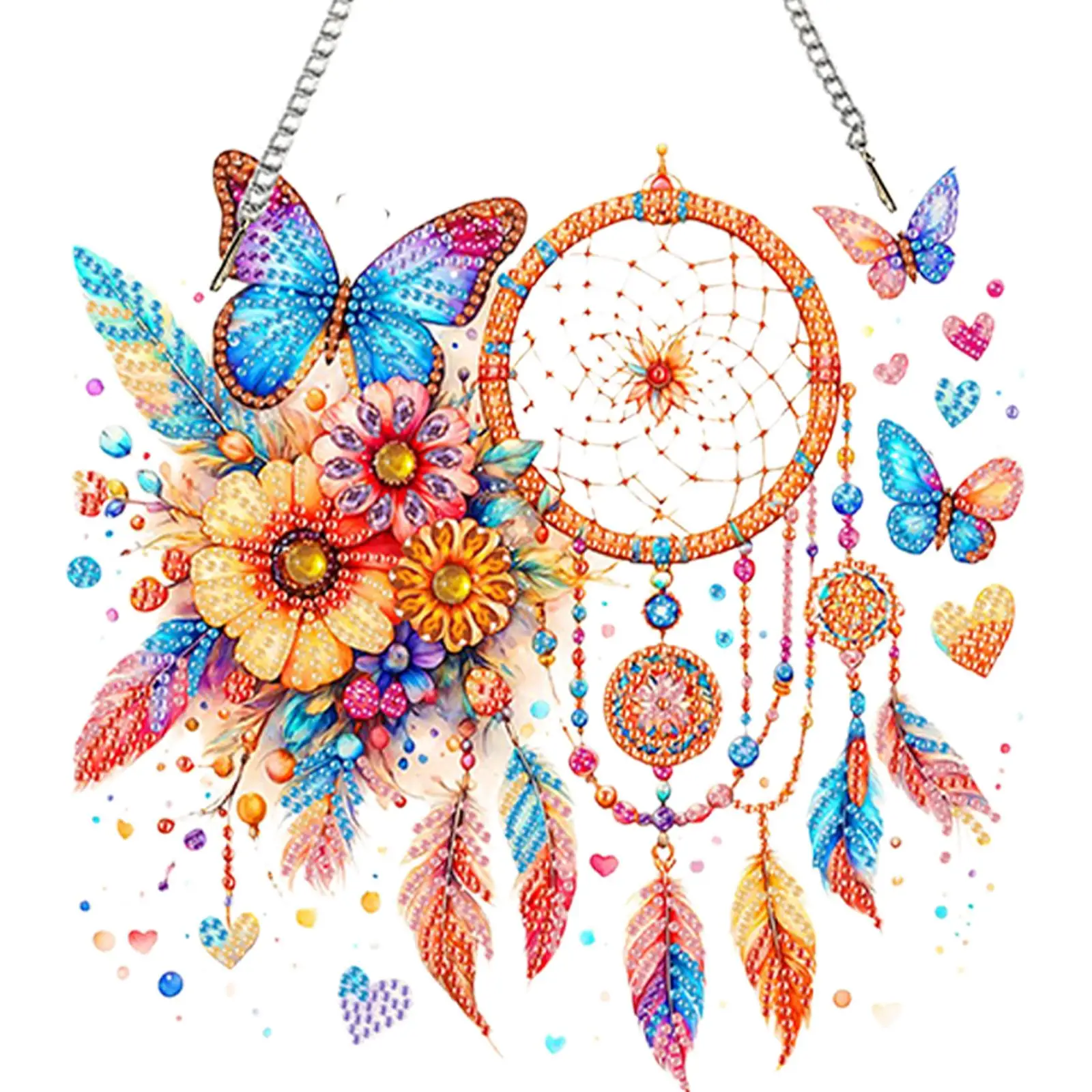 

Акриловый ловец снов в форме бабочки, 5D DIY, алмазная мозаика, подвесное украшение