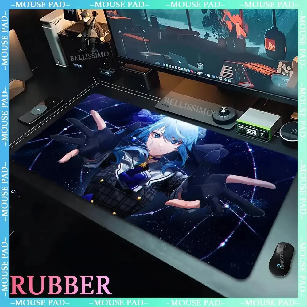 

Anime XXL Mouse Pads Hoshimachi Suisei Hololive Desk Mat Lockedge Gaming Keyboard Speed ​​Computer Carpet Office Accessories Pad