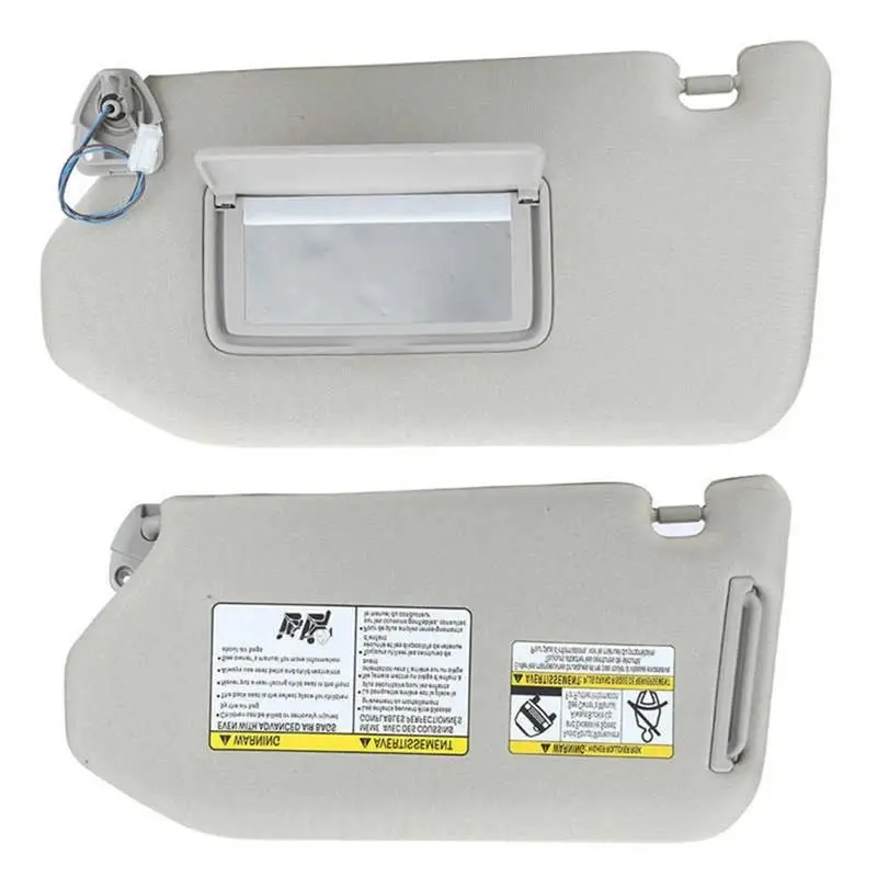 

A95E-1Pair Sunshade W/ Mirror Light 96400-9PB0A 96400-9PB0B For Pathfinder Infiniti QX60 JX35 13-19 Grey