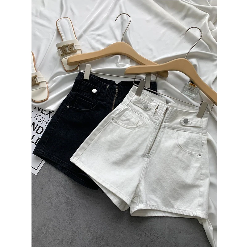 New 2020 women vintage pockets leisure Denim Shorts Skirts Ladies Casual Slim Zipper Chic Hot Leg-openings Short Pants