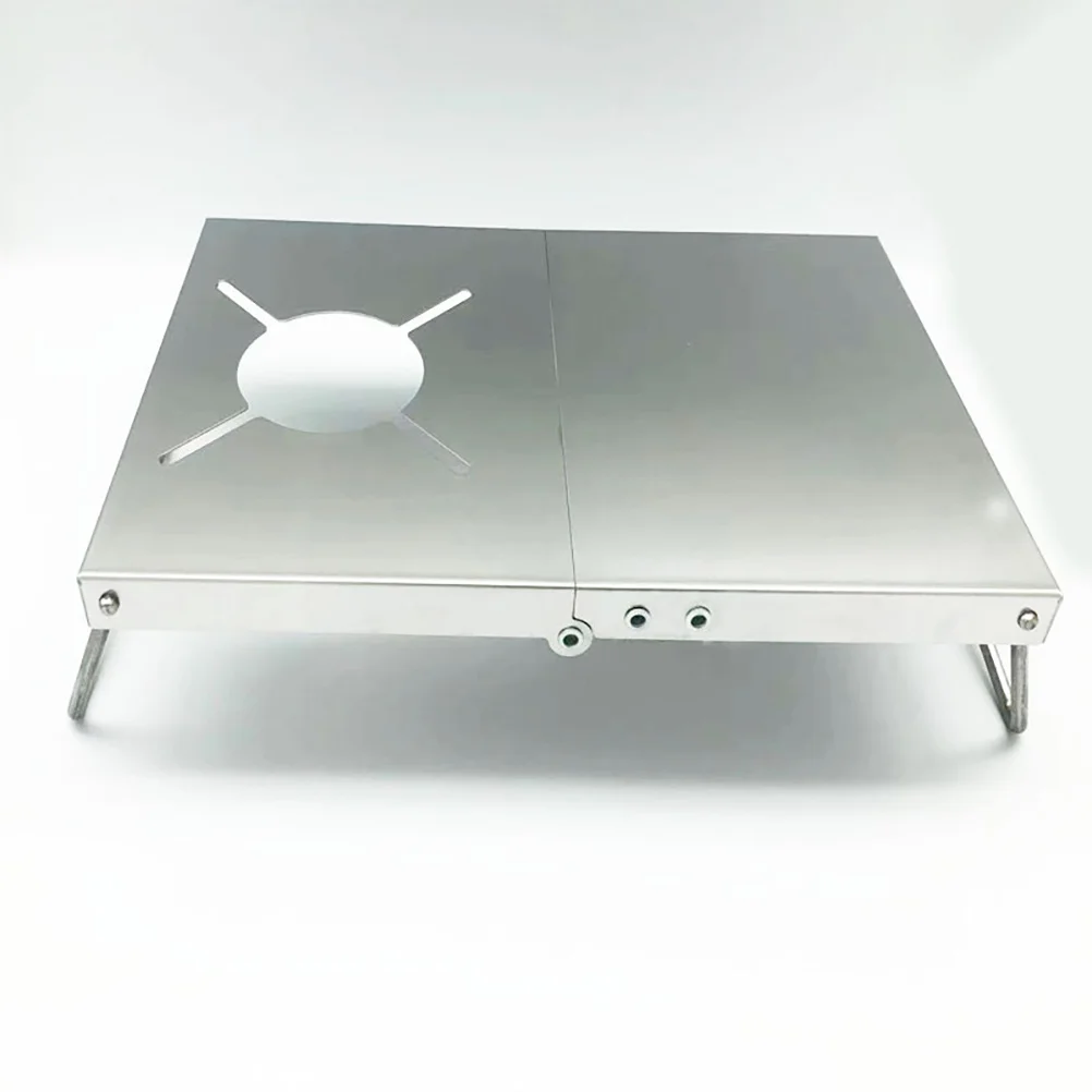 

Stainless Steel Outdoor Burner Stand Camping Stove Rack Portable Foldable Heat-Resistant Bracket For St-310 Cb- Trb250