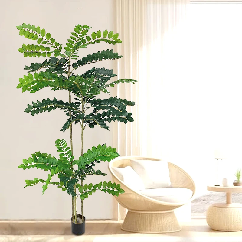 5.9FT Fake Plants Nearly Natural Real Touch Leaves Artificial Money Tree Plant Faux Ficus Tree for Home Office Shop Party Decor