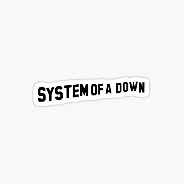 Black System Of A Down 5PCS Stickers for Water Bottles Car Home Window Kid Cute Stickers Cartoon Background Luggage Decorations