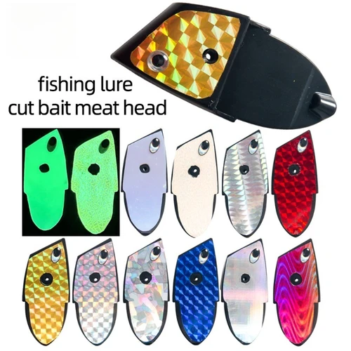 Señuelo de pesca de trucha y salmón, cebo Artificial con cabeza de carne, Shore Jigging, señuelo de pesca de lubina de Metal, 2 uds.