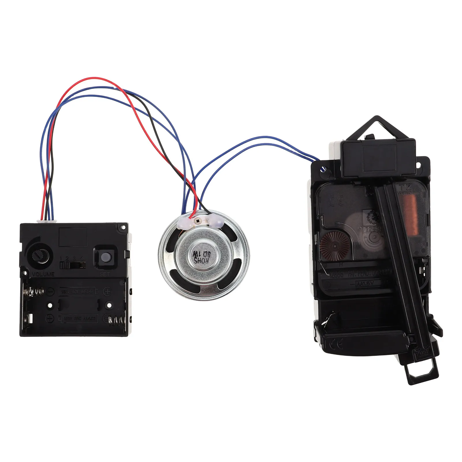 1Set Clock Movement with Pendulum and Chime Function Music Box Mechanism Set Elegant Design Easy Installation Silent Operation
