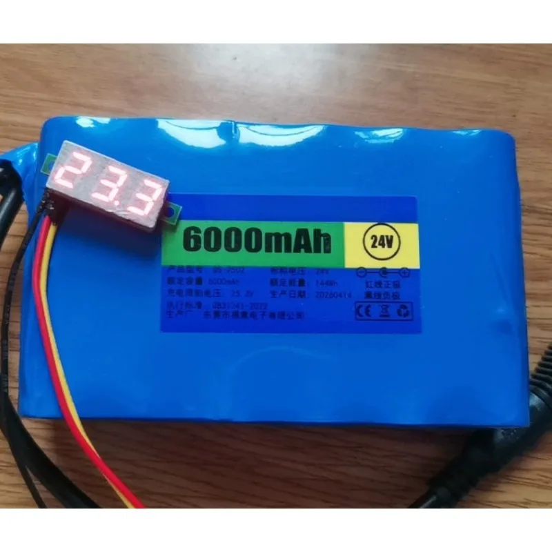 For 24V Lithium Battery Pack Large Capacity 6 Strings Medical Monitoring Street Lamp Motor Backup Power Supply Rechargeable