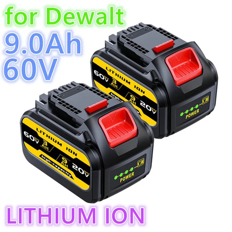 100% Neue High Quality 9000mAh 20V/60V Verbesserte MAX Rechargeable Battery,Ersatz for Dewalt DCB609 DCB612 Cordless Power Tools