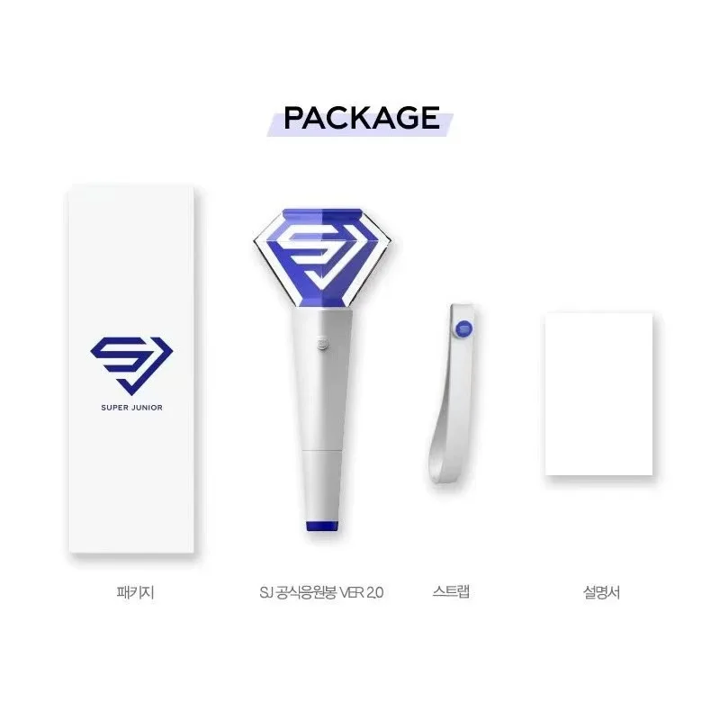 In Stock Kpop Super Junior Lightstick Ver.2 With Bluetooth Glow Hand Light Concert Cheer Light Stick Lamp Fans Collection Toy