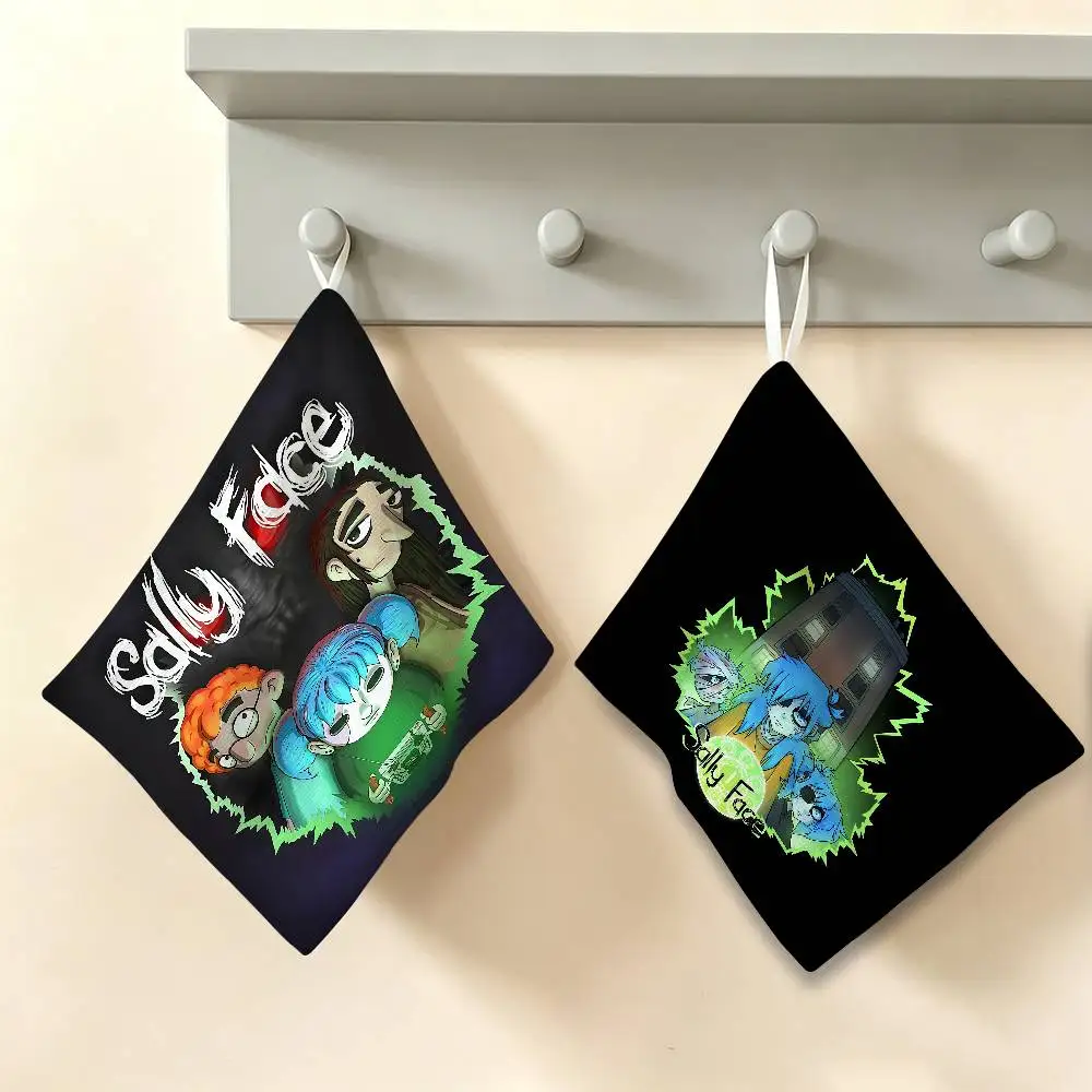 Game S-Sally F-Face Hanging Kitchen Towel, Polyester Cotton Material, Multipurpose Hand Wiping Towel for Family