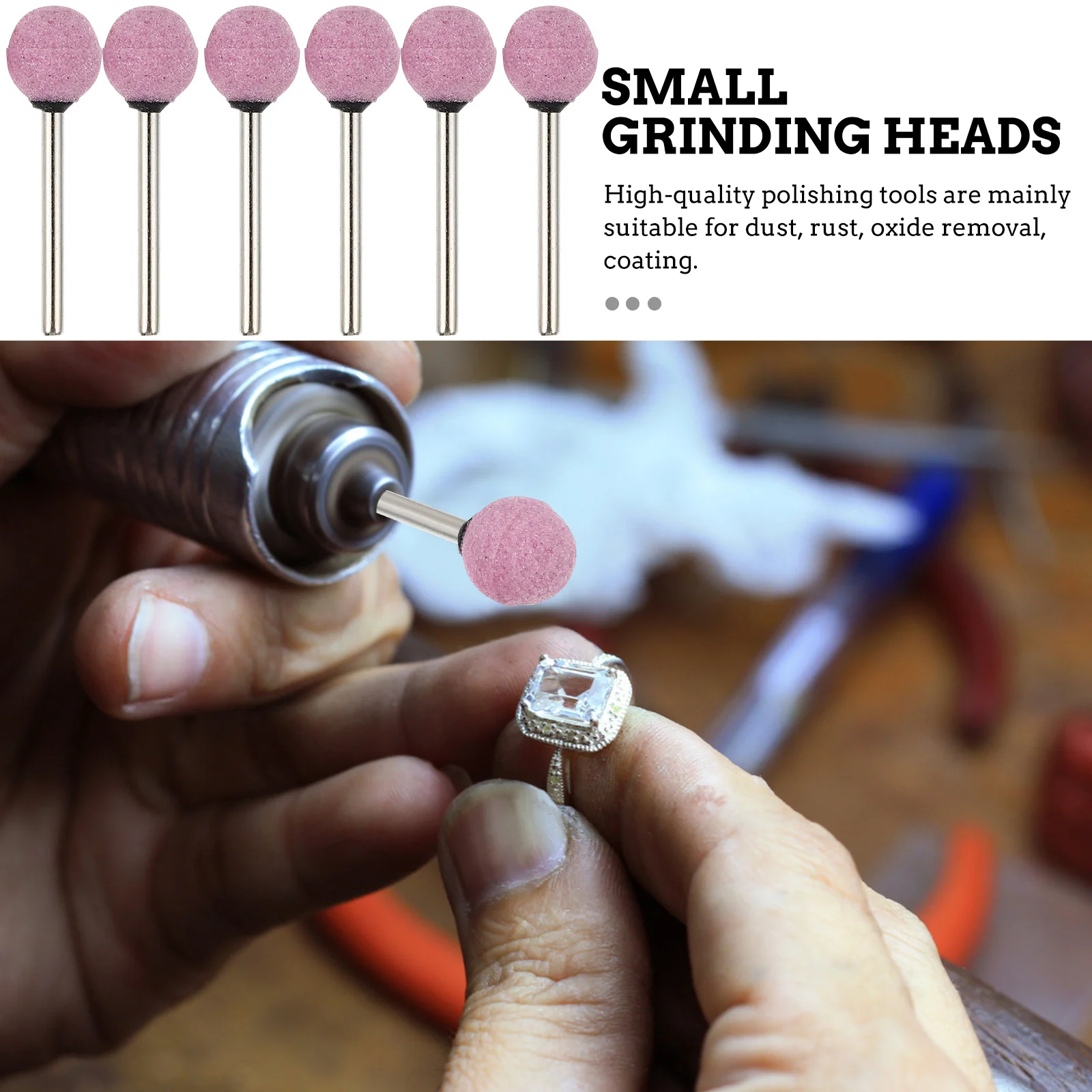 

100pcs Sanding Grinding Heads Mini Spherical Polishing Tools For Rust Removal Oxide Wheel Grinding Head Tool Parts