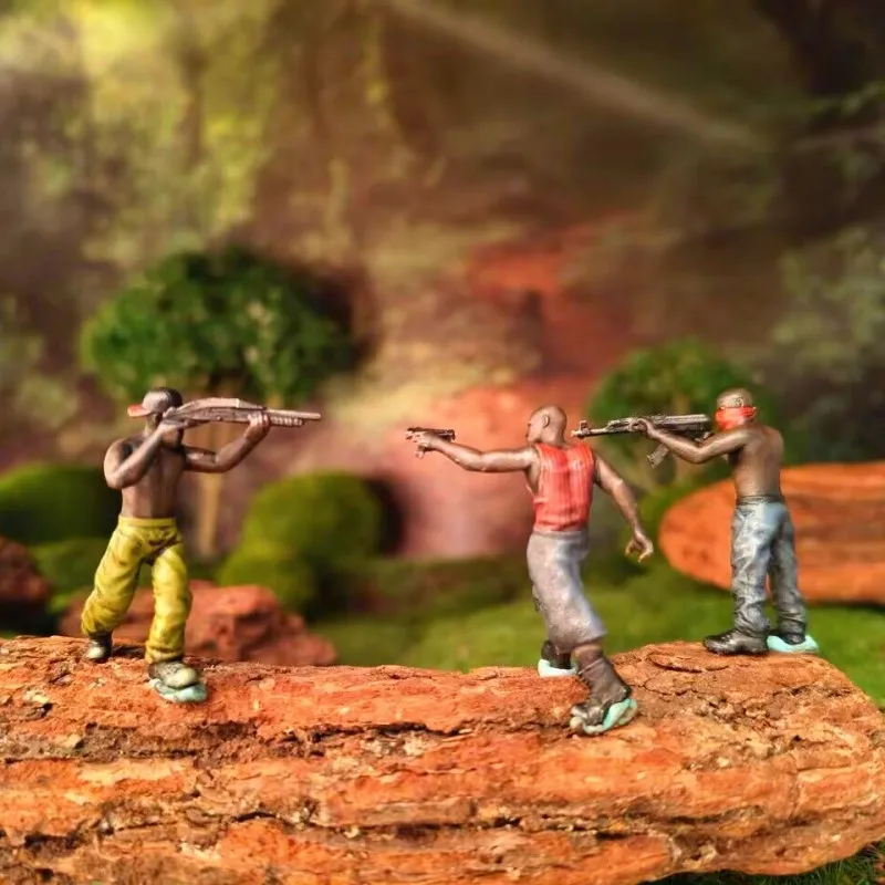 ตุ๊กตาจิ๋วรูปคนขนาด 1/64 สำหรับตกแต่งภาพถ่าย/เค้ก อเนกประสงค์ ของเล่นจิ๋วเรียบง่าย รุ่น LI951