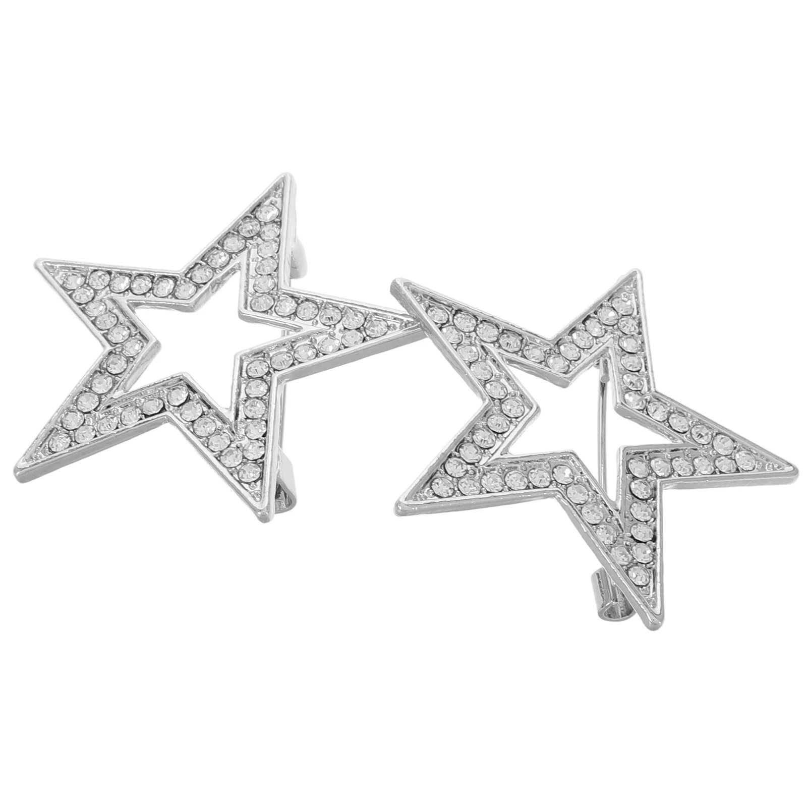 

Fancy Alloy Brooches 2pcs Pentacle Style Decorative Pin for Women Clothing Backpack Jewelry Scarf Accessory