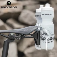 ROCKBROS-portabotellas de agua de doble taza para bicicleta, soporte de extensión para sillín, soportes para hervidor de ciclismo, piezas de accesorios para bicicleta de montaña y carretera