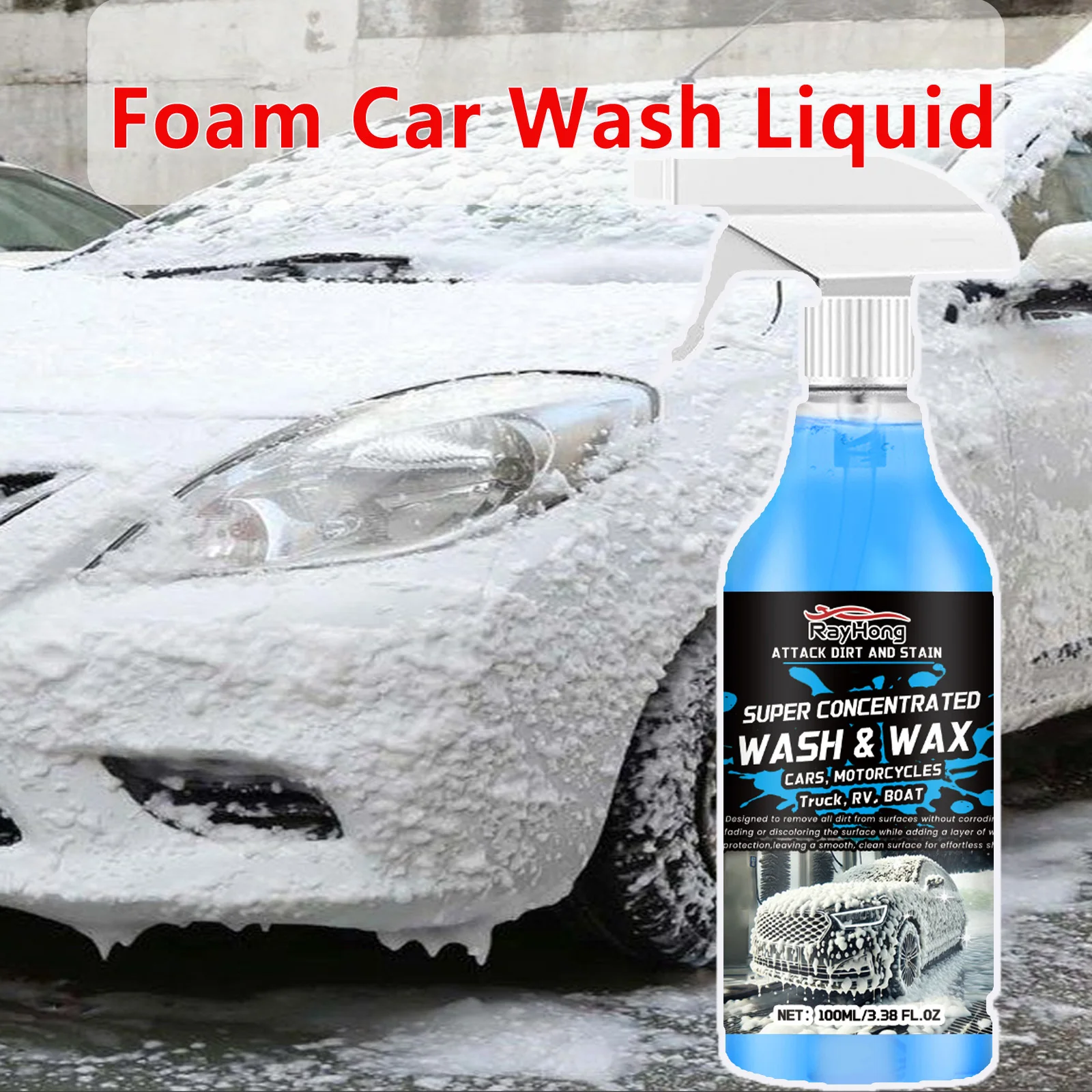 Car Wash Shampoo Super Foam Paint Detailing Car Products Car Accessories Exterior Auto Detailing Cleaning Care Materials 100ml