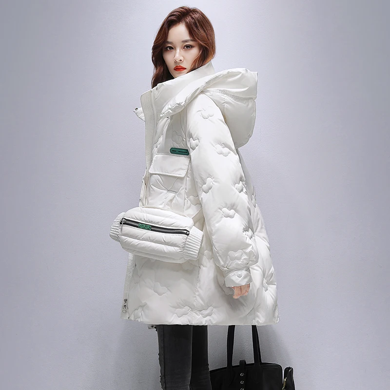 

Brand Designer Winter Down Coat Solid Loose Women Puffer Jacket Thick Warm Female Casual Outwear Coat