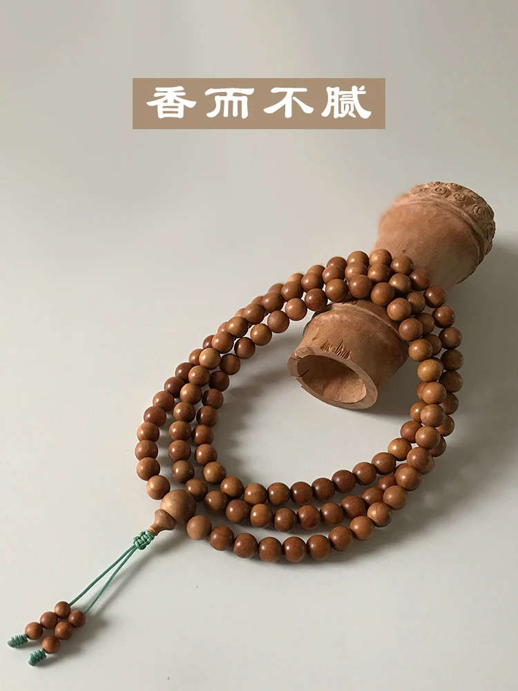 

Laosan Sandalwood Hand string 108 Sandalwood beads necklace for women men wholesale couple bracelet jewelry blessing meditation