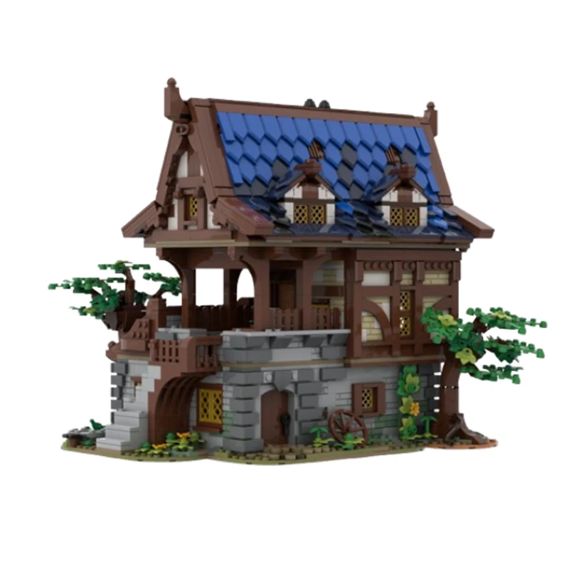 Spot MOC-156130 Medieval Armory Architecture Series House Puzzle DIY Toy Model Ornament Gift