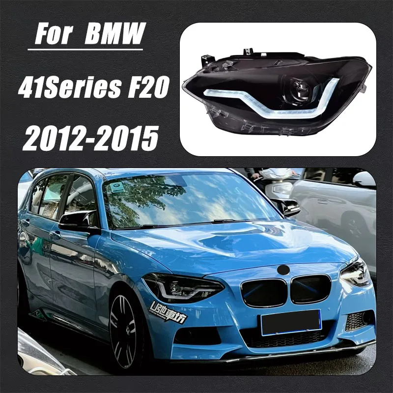 for Suitable for  F20 LED Headlight 2012-2014 Headlights 1 Series 116i 118i DRL Turn Signal High Beam Angel Eye Projector